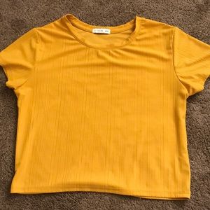 yellow cotton on crop top